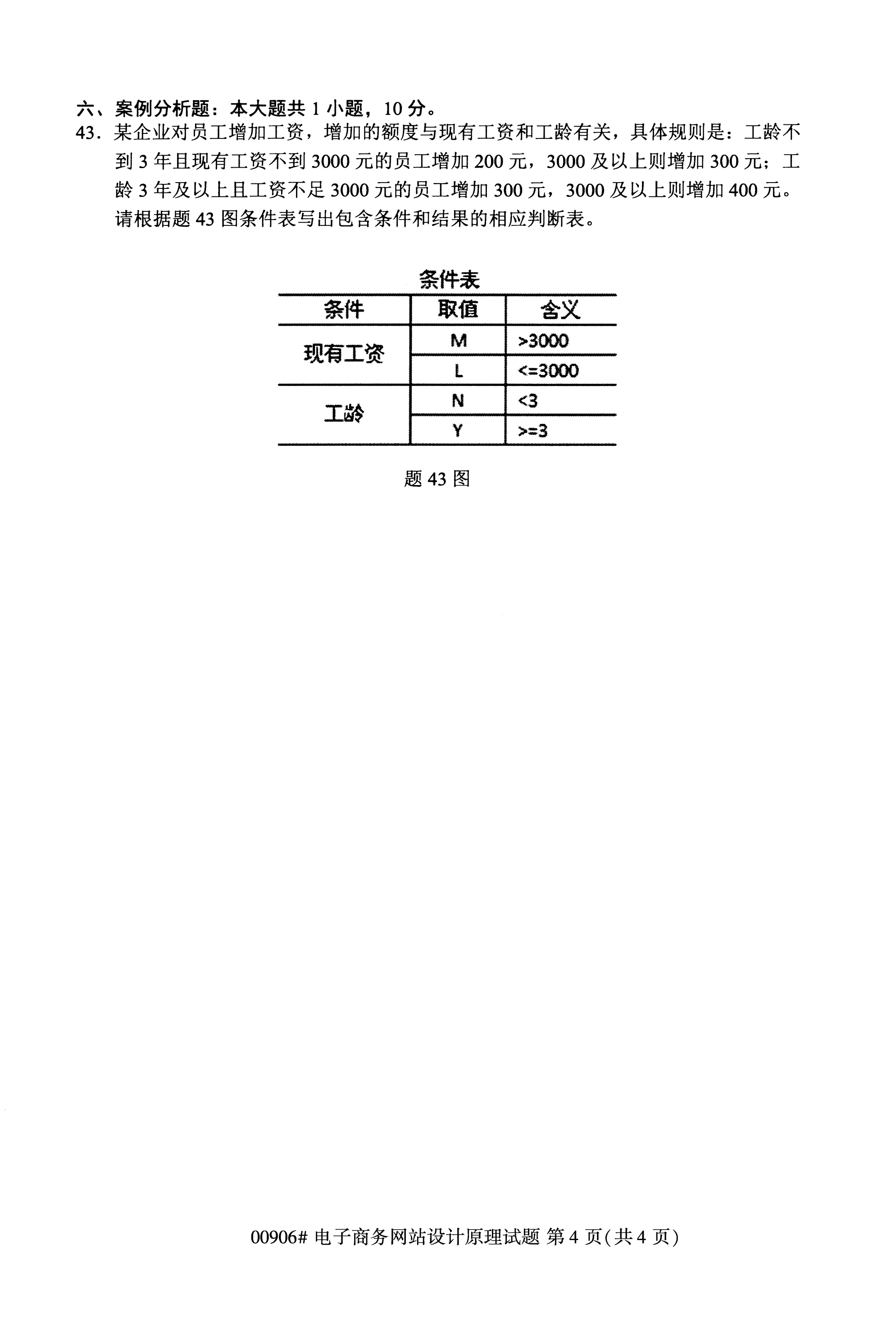 2020年10月湖南自考真题：电子商务安全导论(00997)4