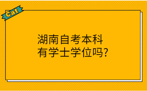 湖南自考本科有学士学位吗