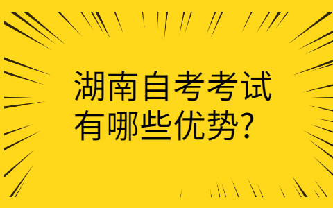 湖南自考的优势